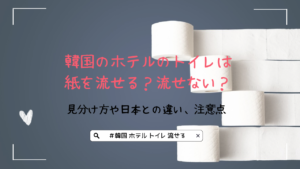 韓国のホテルのトイレは紙を流せる？流せない？見分け方や日本との違い、注意点